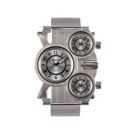 Three Time Display Quartz Mens Military Army Sport Wrist Watch latest trend high quality design fashion watch 20182379