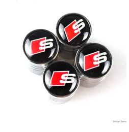 Auto Car Stickes Valves Caps For A1 A3 A4 B6 B8 B5 B7 S Line A5 A6 C5 C6 A7 TT Auto Accessories CarStyling