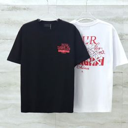 USA Style Bones Red Letter Print Tee Designer T shirt Spring Summer Casual Fashion Skateboard Men Women Tshirt 24ss 0129