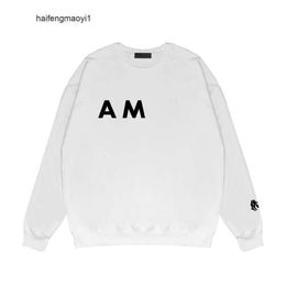 Men Casual Rapper amar miri AM2 amari Sweatshirts neck Pullover fashion designer Mens amirl Long Sleeve Pullover AM letter print amis AM Hip Hop street Male Clot HAEE