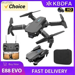 Drones KDBFA 2023 New E88 EVO WIFI FPV Drone Wide Angle HD 1080P Camera Height Holding RC Foldable Quadcopter DRON Helicopter Toys Gift YQ240129