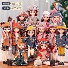 Large size 12 zodiac doll girl simulation princess enamel doll set girl toy gift box 230904
