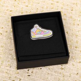 2024 Luxury quality charm shoe shape brooch with Colourful and acrylic material have stamp box PS3865A