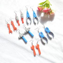 Dangle Earrings Creative Emulational Industrial Tools Individual Funny Hammer Needle Nose Pliers Spanner Bolt Driver