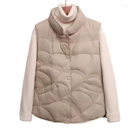 Women's Vests Autumn Winter Down Cotton Vest Jacket Women Sleeveles Parka Warm Short Coat Female Casual Overcoat Waistcoat Ladies Tops