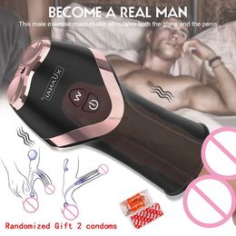Masturbators Male Penis Lasting Endurance Masturbation Machines for Man Glans Milking Vibrators Gay Training Stimulators 12 Mode Sex Toys 18