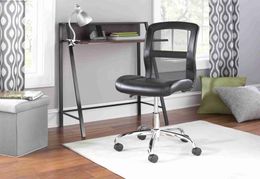 Other Furniture Mainstays Mid-Back Vinyl Mesh Task Office Chair Black computer chair gamer chair Q240129