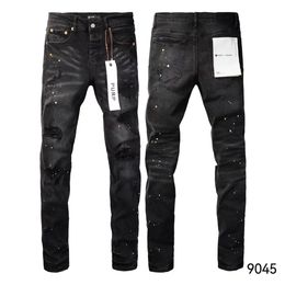 High-end Quality Purple Jeans Men's Jeans Designer Jeans Men's Black Pants Retro street casual sweatpants Jogging pants 9045