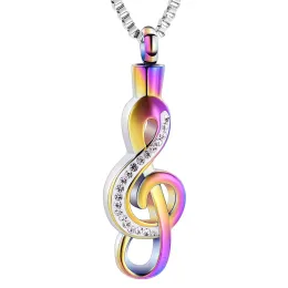 Necklaces Cremation Jewelry Urn Necklace for Ashes Music Note Ashes Keepsake Pendant Memorial Urn Jewelry for Women