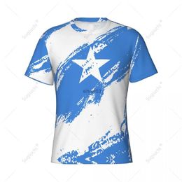 Men's T-Shirts Custom Name Nunber Somalia Flag Color Men Tight Sports T-shirt Women Tees jersey For Soccer Football Fans