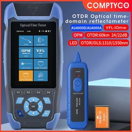 Fiber Optic Equipment Pro Mini OTDR Reflectometer AUA900D With 9 Functions VFL OLS OPM Event Map 24dB For 64km Cable Ethernet Tester