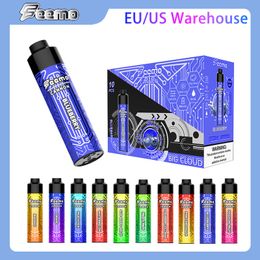 EU US Local Warehouse Disposable Vape E cig Puff 10000 puffs big cloud EU Shipping Feemo Cannon disposable vapes type-c cable charge with 0.5ohm 10 Flavours