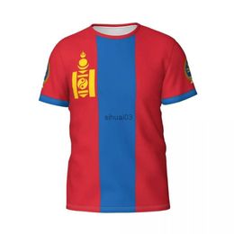 Men's T-Shirts Custom Name Number Mongolia Flag Emblem 3D T-shirts For Men Women Tees jersey team Clothes Soccer Football Fans Gift T shirt