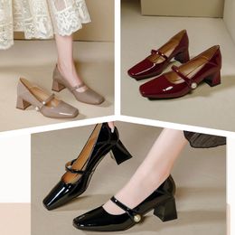 Luxury Heel Womens Shoe High Heels Flat Heels Open on Formal Chunky Ladies Dress Shoes Slingbacks Sandals