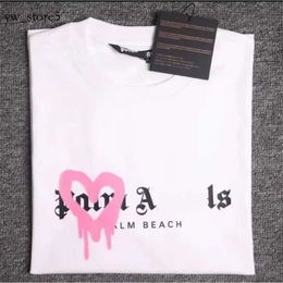 Palms Angel Shirt Heren T-shirts Zomer Designer Shirt Heren T-shirt Wit Zwart Bedrukking T-shirt Kleding Spray Letter Korte mouw Palmangel Shirt Anime Palms 100