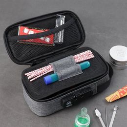 Borsa per custodia a prova di odore di fumo di Firedog con chiusura a combinazione Organizzatore di contenitori foderati in carbonio per custodia di tabacco286K