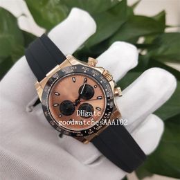 Factory Supplier Mens 116518 116518LN 40mm Rubber Strap Bands Chronograph BP 7750 Movement Automatic Mens Watch Watches210h