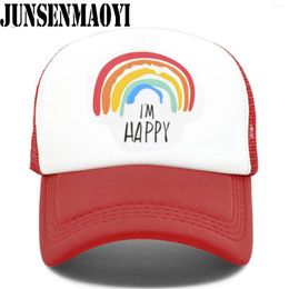 Ball Caps Adult Kids Kid Family Matching Trucker Dad Mom Cool Happy Cap Summer Colourful Mesh Baseball Hat For Men Women