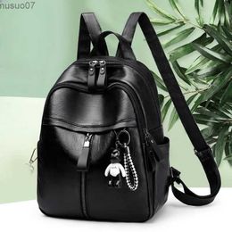 Evening Bags Korean Fashion PU Backpack Casual Large Capacity Outdoor Travel Bag Academy Style Travel Bag Shopping Mommy Bag