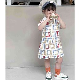 "Adorable Baby Girls Designer Dress Set - Luxury Clothing with Classic Polo Dress, Skirt, and Letter Dresses - Perfect for Stylish Little Princesses!"