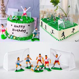 Cake Tools Football Decorations Birthday Party Toppers Team Model Kids Boys Happy Soccer Decors