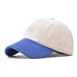 Ball Caps Corduroy Splicing Keep Warm Outdoor Shade Baseball Cap Sun Protection Korean Version Women Snapback Dad Hat