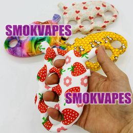 Colourful Silicone Bong Pipes Heady Waterpipe Philtre Handle Metal Screen Porous Bowl Herb Tobacco Cigarette Holder Smoking Bubbler DHL
