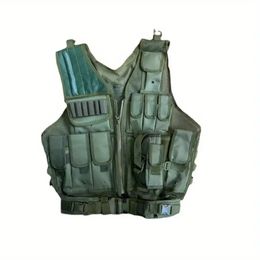 Camouflage Tactical Vest, Multifunctional Wear-resistant Nylon Vest For Outdoor Survival Adventure Camping