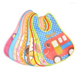 Hair Accessories Adjustable Baby Bibs EVA Plastic Waterproof Lunch Feeding Cartoon Cloth Children Apron Babador De Bebe