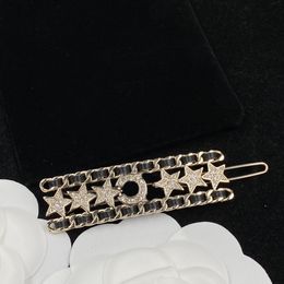 Top Design Letter Hair Clips Pearl Diamond HairJewelry New Fashion Women Hairband Jewelry Supply