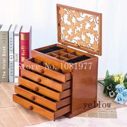 Charm Big 6 Floors Wood Jewellery Box Jewellery Display Casket / Earrings Ring Box /jewelry Box Organiser /case for Jewellery Gift Box