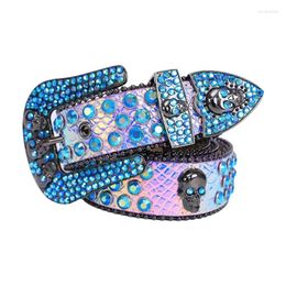 Belts Gothic Skull Bone Buckle Belt For Dress Waist Shinning Wide Ladies Formal Coat DXAA