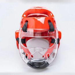 Adjustable Fit And Comfortable Clear Taekwondo Helmet Durable Construction PC Impact Resistance 240122