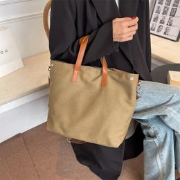 Evening Bags Korean Canvas Women Shoulder Bag Female Student Tote Shopper 2024 Large Fashion Ladies Hand Girl Bookbag Woman Handbags