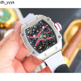 Richard's Luxury RichardMill Mechanical Luxury s Super Style Male Wrist Watches Rm67 Rm67-02 Wlf7 Designer High-end Quality Black Bezel for Men