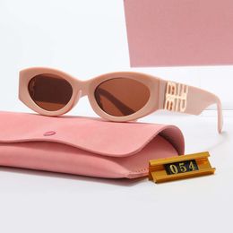 Fashion G BB FF sunglasses CD Sunglasses C Miu H designer tb oval frame luxury womens anti-radiation UV400 personality mens retro glasses plate high