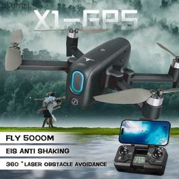 Drones Professional X1 Drone Quadcopter with GPS Enabled Brushless 8K HD Dual Camera 360 Obstacle Avoidance RC Foldable Aerial Toy YQ240129