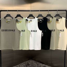 Men's T-Shirts ESS Mens Tank Top t shirt trend brand three-dimensional lettering pure cotton lady sports casual high street sleeveless Vest fallow
