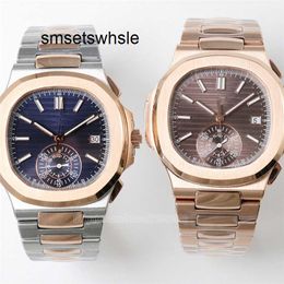 Automatic Mechanical Watches with Designer Water Proof Rose Top Date Case Bule Dial Gold Screw-down Crown Fold-over Clasp Hand-stitched Matt Dark
