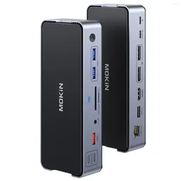 Laptop Docking Station 3 Monitors With 2 DP&1 HDMI Ports 15 In 1 Hub Dock For Dual/Triple 100W