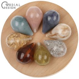 Lucite Cordial Design 22x34mm 50pcs Resin Beads/hand Made/marble Effect/big Drop Shape/diy Earring Making/jewelry Findings & Components