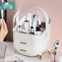 Storage Boxes & Bins Women's Cosmetic Bag And Organisation Jewellery Box Makeup Single Drawer Type Desktop Dust-proof Care Prod267S