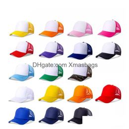 Party Hats Sublimation Blank Thermal Transfer 23 Color Trucker Adt Mesh Blanks Snapback Women And Men Inventory Wholesale Drop Deliv Dhxed