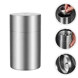 Storage Bottles Sealed Jar Double Lid Airtight Travel Candy Flour Containers Stainless Steel Tea Leaves