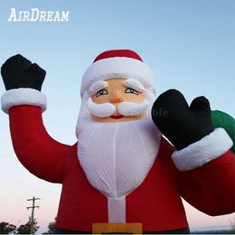 wholesale 20/26/33 feet high large Inflatable Santa Claus advertising big old man inflatables with LED light For Chrismas Day toys included blower 001