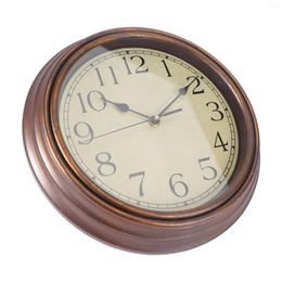 Wall Clocks Inch Rustic Clock Operated Vintage Round Hanging Living Room Kitchen