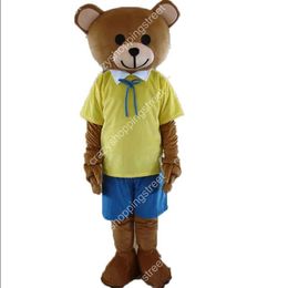 Cute Brown Bear Mascot Costume Cartoon Character Outfits Halloween Christmas Fancy Party Dress Adult Size Birthday Outdoor Outfit Suit