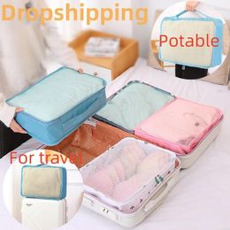 Storage Bags Travel Bag Underwear Organizer Portable Mesh Suitcase Luggage Clothes Packing Cubes Set For Plane Home