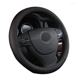 Steering Wheel Covers White Adhesive Inner Ring Leather Embossed Automotive Cover Environmental Protect Handle