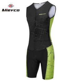 Men's Tracksuits Mieyco Women Triathlon Cycling Jersey Sponge Pad Cycling Skinsuit Summer Quick-dry Sevess Running Swimming Cycling ClothingH24129